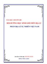 Tài liệu chuyên đề Bồi dưỡng học sinh giỏi môn Địa lí - Phần 2 Các loại câu hỏi và hướng dẫn phương pháp trả lời - Nguyễn Toàn